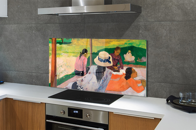 Painel de vidro Encontro de arte pintada