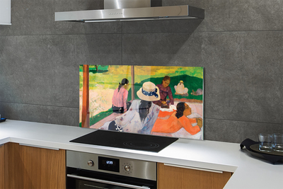 Painel de vidro Encontro de arte pintada