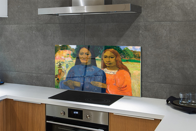 Painel de vidro Retrato artístico de mulheres