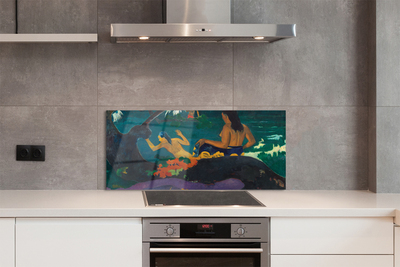 Painel de vidro Arte nua à beira do lago