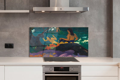 Painel de vidro Arte nua à beira do lago