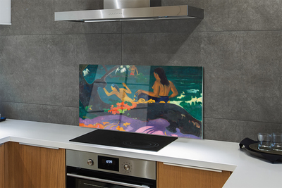 Painel de vidro Arte nua à beira do lago