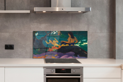 Painel de vidro Arte nua à beira do lago