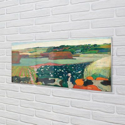 Painel de vidro Vista rural pintada pela arte