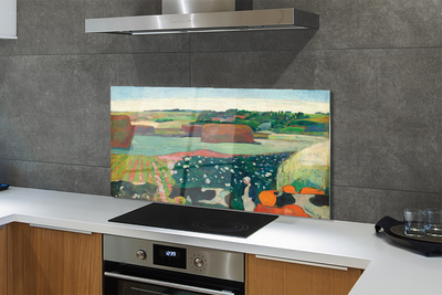 Painel de vidro Vista rural pintada pela arte