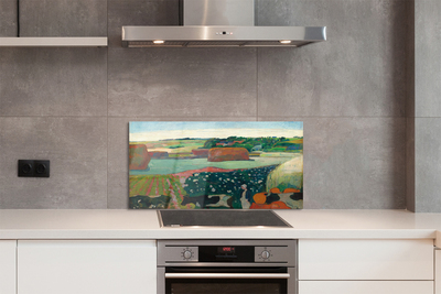 Painel de vidro Vista rural pintada pela arte