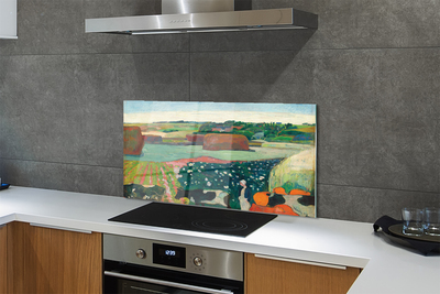 Painel de vidro Vista rural pintada pela arte