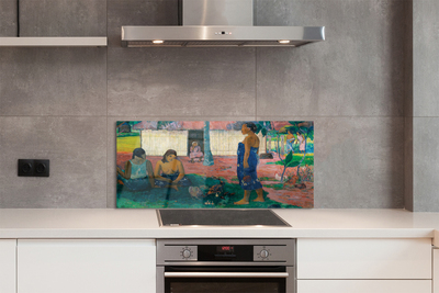 Painel de vidro Arte de aldeia africana