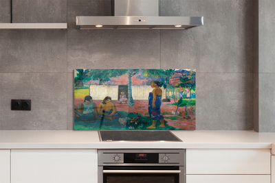 Painel de vidro Arte de aldeia africana