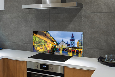 Painel de vidro Alemanha Praça do Mercado Antigo Natal