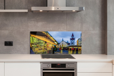 Painel de vidro Alemanha Praça do Mercado Antigo Natal