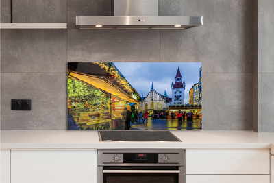 Painel de vidro Alemanha Praça do Mercado Antigo Natal