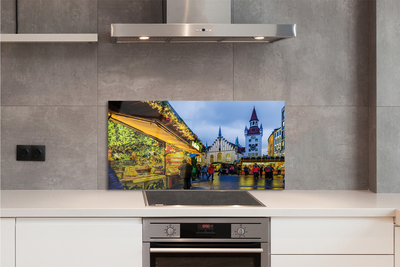 Painel de vidro Alemanha Praça do Mercado Antigo Natal