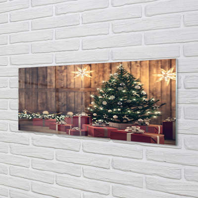 Painel de vidro Presentes, decorações para árvores de Natal