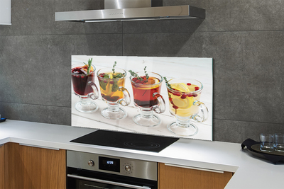 Painel de vidro Chá de inverno ervas frutas