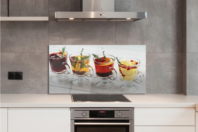 Painel de vidro Chá de inverno ervas frutas