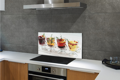 Painel de vidro Chá de inverno ervas frutas