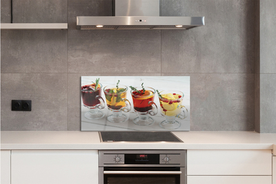 Painel de vidro Chá de inverno ervas frutas