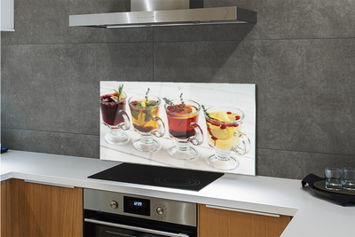 Painel de vidro Chá de inverno ervas frutas