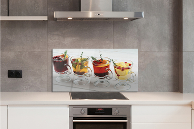 Painel de vidro Chá de inverno ervas frutas