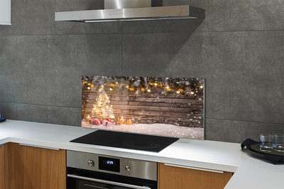 Painel de vidro Decorações de neve para árvores de Natal