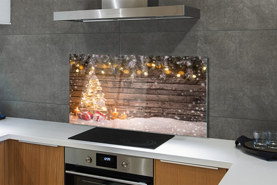 Painel de vidro Decorações de neve para árvores de Natal