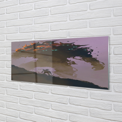 Painel de vidro Homem uma figura assustadora com cabeças