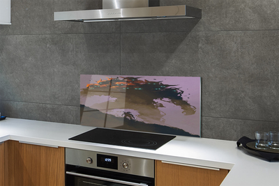 Painel de vidro Homem uma figura assustadora com cabeças