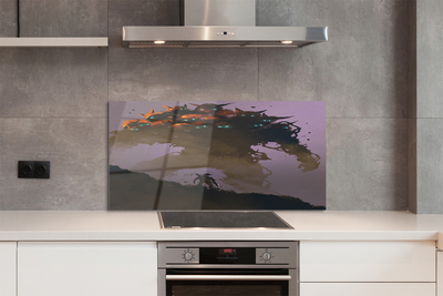 Painel de vidro Homem uma figura assustadora com cabeças