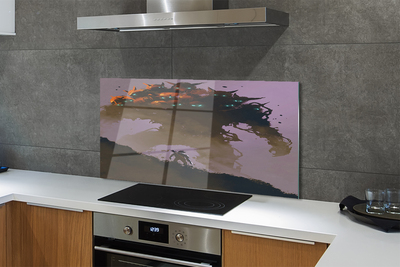 Painel de vidro Homem uma figura assustadora com cabeças