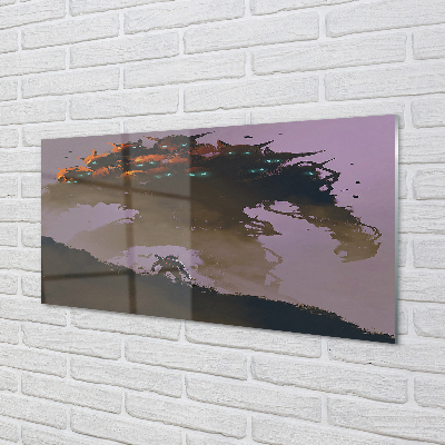 Painel de vidro Homem uma figura assustadora com cabeças