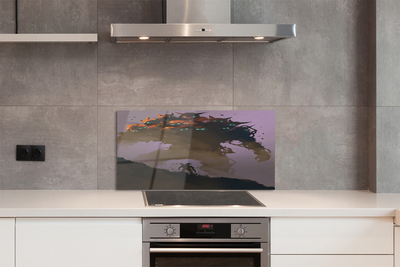 Painel de vidro Homem uma figura assustadora com cabeças