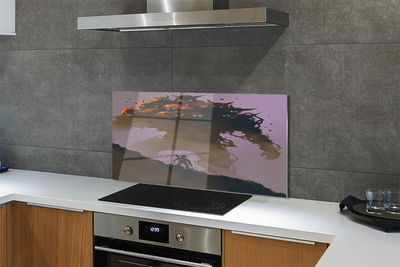 Painel de vidro Homem uma figura assustadora com cabeças