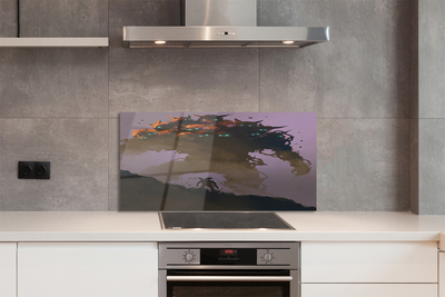 Painel de vidro Homem uma figura assustadora com cabeças