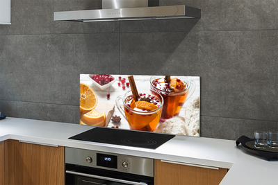 Painel de vidro Xícara de chá de inverno