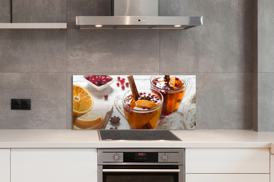 Painel de vidro Xícara de chá de inverno