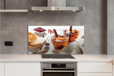 Painel de vidro Xícara de chá de inverno