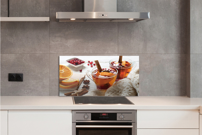 Painel de vidro Xícara de chá de inverno