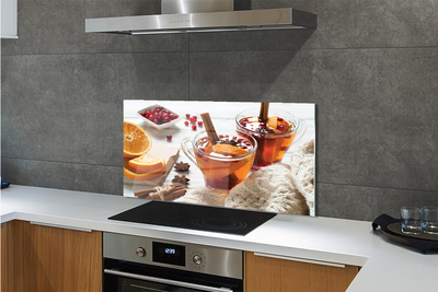 Painel de vidro Xícara de chá de inverno