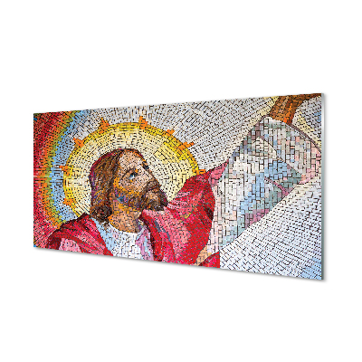 Painel de vidro Jesus Mosaico