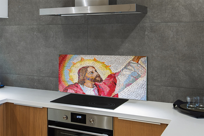 Painel de vidro Jesus Mosaico