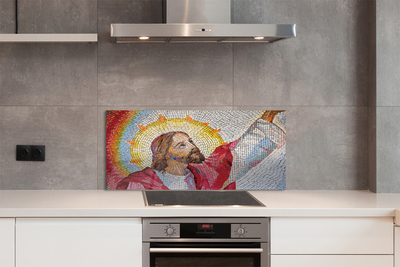 Painel de vidro Jesus Mosaico