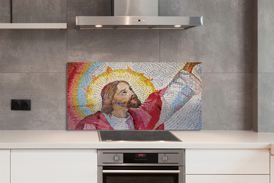 Painel de vidro Jesus Mosaico