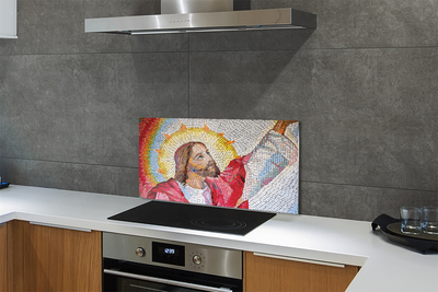 Painel de vidro Jesus Mosaico