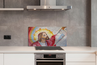 Painel de vidro Jesus Mosaico