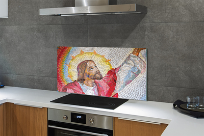 Painel de vidro Jesus Mosaico