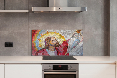 Painel de vidro Jesus Mosaico