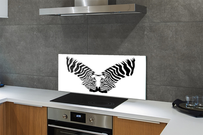 Painel de vidro Imagem espelhada de uma zebra