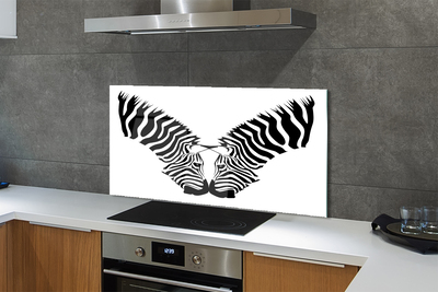 Painel de vidro Imagem espelhada de uma zebra