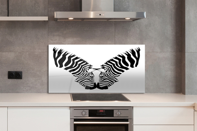 Painel de vidro Imagem espelhada de uma zebra